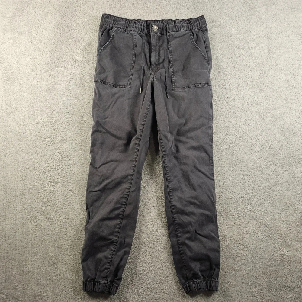 American Eagle Womens Black Utility Jogger Pants Size 14 Regular Zipper Ankle